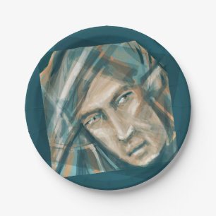 Ein trotziger grüner Elf Pappteller