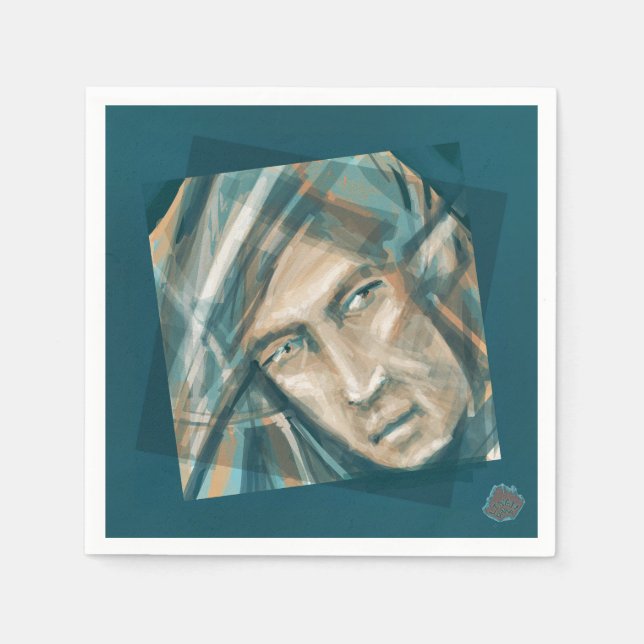 Ein trotziger grüner Elf Serviette (Vorderseite)