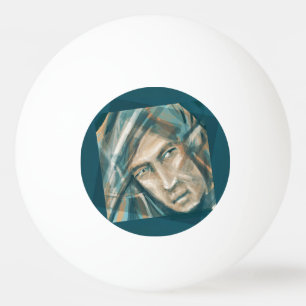 Ein trotziger grüner Elf Tischtennisball