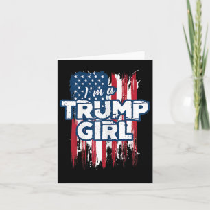 Ein Trump-Girl Trump-Pro-Präsident Donald Trump un Karte