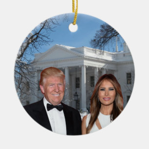 Ein Trump-Weihnachten: Donald und Melania Keramikornament