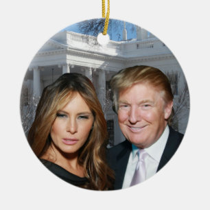 Ein Trump-Weihnachten: Donald und Melania Keramikornament