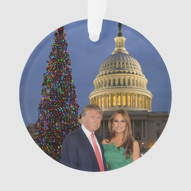 Ein Trump-Weihnachten: Donald und Melania Ornament (Vorderseite)
