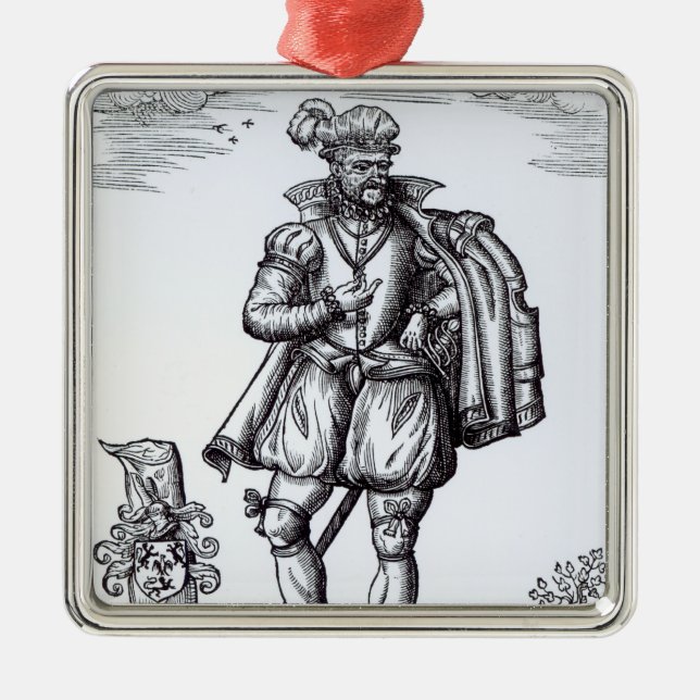 Ein Tudor Herr Silbernes Ornament (Vorne)