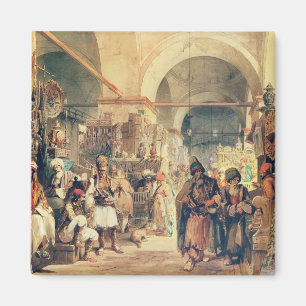 Ein türkischer Basar, 1854 (Bleistift u. w/c auf Magnet