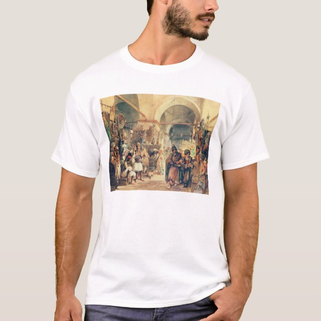Ein türkischer Basar, 1854 (Bleistift u. w/c auf T-Shirt (Vorderseite)