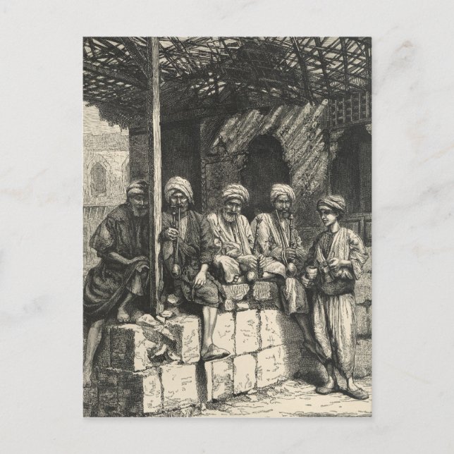 Ein türkisches Kaffeehaus Postkarte (Vorderseite)