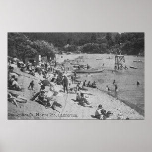 Ein typischer Tag am Sandy Beach Monte Rio, CA Poster
