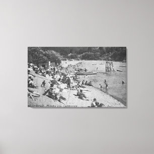 Ein typischer Tag an Sandy-Strand Monte Rio, CA Leinwanddruck