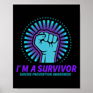 Ein Überlebender des Bewusstseins für Suizidpräven Poster