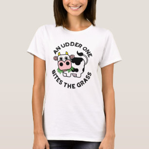 Ein Udder bricht den grasblütigen Kuh-Puppen T-Shirt