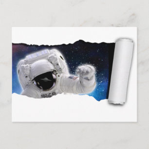 Ein UFO im Weltraum - Begegnung der Astronauten Al Postkarte