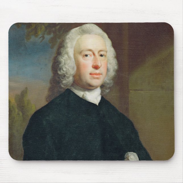 Ein unbekannter Mann in Schwarzem, 1735 (Öl auf Mousepad (Vorne)