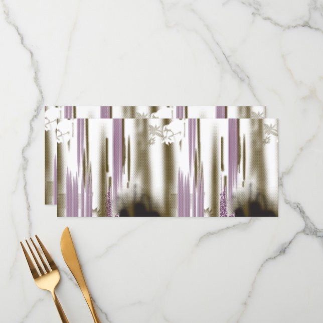 Ein unberührter See inmitten schneebedeckter Berge Menükarte (Vorderseite/Rückseite Beispiel)