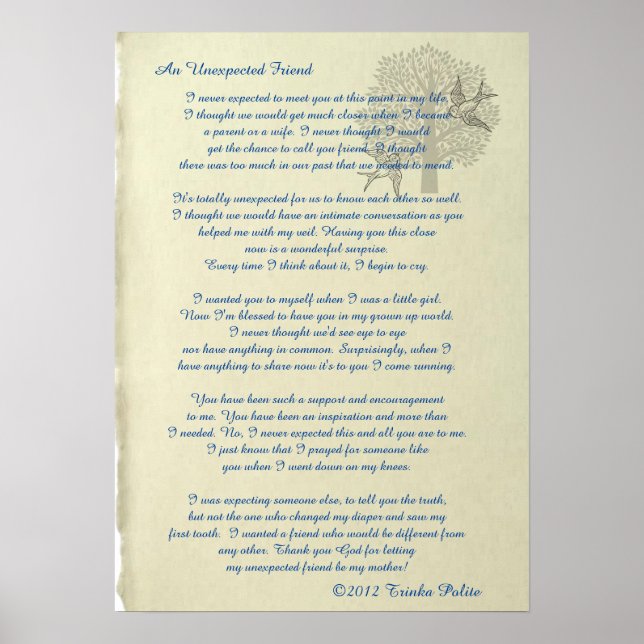 Ein unerwarteter Freund ©2012 Trinka Polite (Plaka Poster (Vorne)