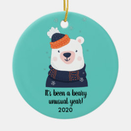 Ein ungewöhnliches Jahr der Biene, Sonnenbär 2020  Keramik Ornament