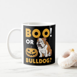Ein ungezogener Bulldog feiert Halloween Kaffeetasse