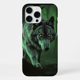 Ein unheimlicher Blick eines Nachtwolfs iPhone 16 Pro Max Hülle