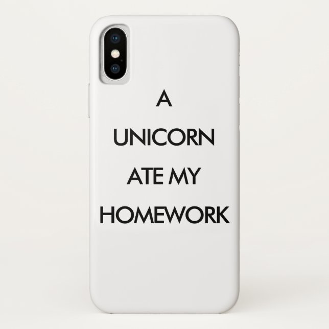 EIN UNICORN ATE MY HAUSAUFGABEN iPhone Case (Rückseite)