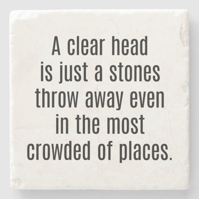 Ein Untersetzer aus klarem Marmor (Vorderseite)