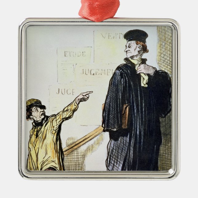 Ein unzufriedener Kunde Silbernes Ornament (Vorne)