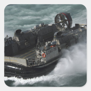 Ein US-Marine-Landungsboot-Luftpolster Quadratischer Aufkleber