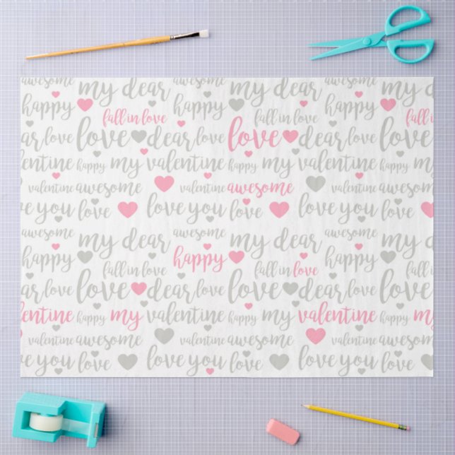 Ein Valentins-Gnom-Serien-Design #5 Seidenpapier (Basteln)