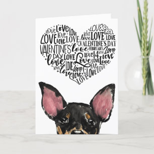 Ein Valentinsgruß von Ihrem Manchester Terrier Feiertagskarte