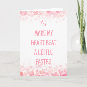 Ein Valentinstag, an dem du mein Herz zum Schlagen Feiertagskarte