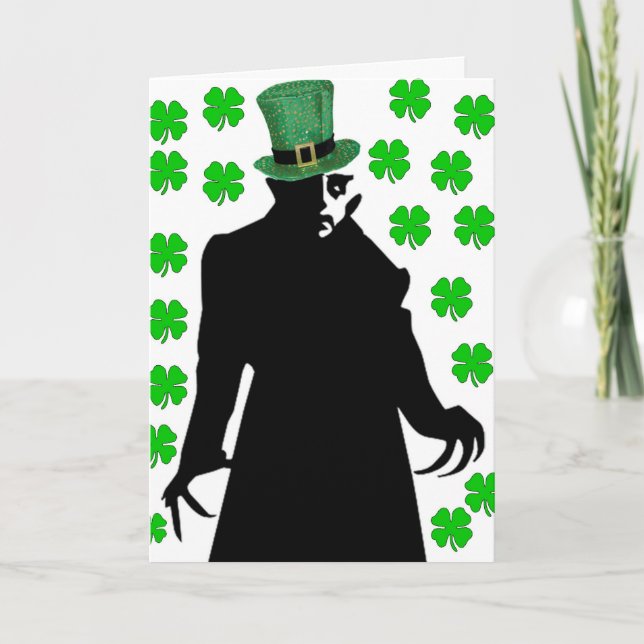 Ein Vampir am St. Patrick's Day Karte (Vorderseite)