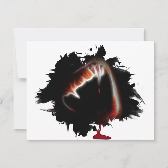 Ein Vampirkuss des Todes-Halloween-Party Einladung (Vorderseite)