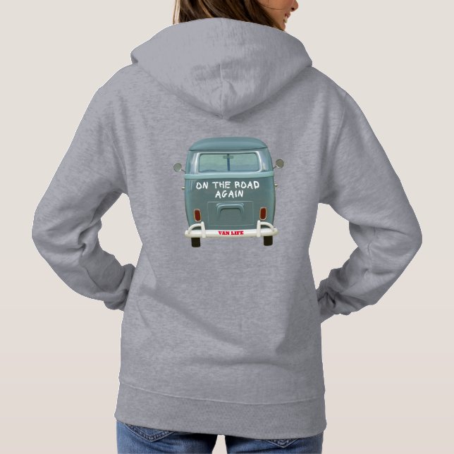Ein Van nannte Gogh. Camping und Surfer Unisex Hoodie (Rückseite)