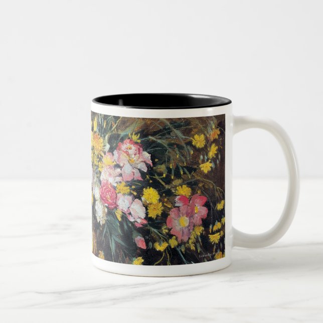 Ein Vase Blumen Zweifarbige Tasse (Rechts)