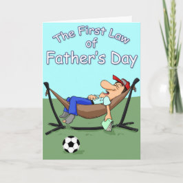 Ein Vater auf der Erholung Vatertagskarte Feiertagskarte