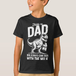 Ein Vater, der mit dem Milch-Dinosaurier-Vater zur T-Shirt