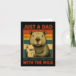 Ein Vater, der mit der Milch zurückkam Vatertag Karte