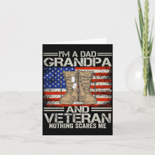 Ein Vater, Opa und Veteran zum Vatertag 4. Juli Karte