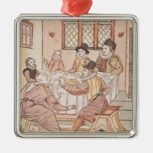 Ein Vater schlecht behandelt von seinem Sohn Silbernes Ornament