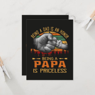 Ein Vater zu sein ist eine Ehre, ein Papa zu sein Einladung