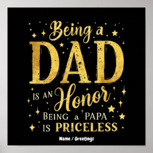 Ein VATER ZU SEIN IST EINE EHRE, EIN PAPA ZU SEIN Poster