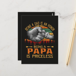 Ein Vater zu sein ist eine Ehre, ein Papa zu sein Postkarte
