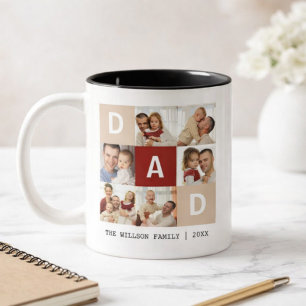 Ein Vatertagsgeschenk in 6 Fotos Zweifarbige Tasse