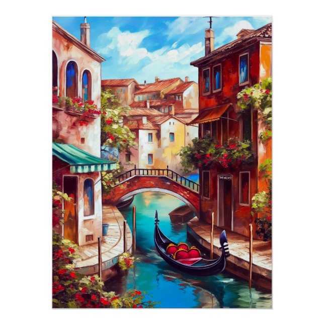 Ein Venezianischer Traum Gondola am Canale Grande Poster (Vorderseite)