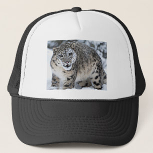 Ein verärgerter Schnee-Leopard Truckerkappe