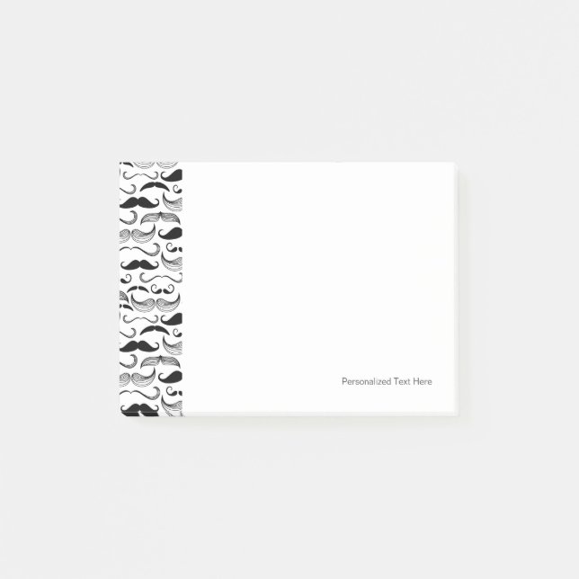 Ein Verein der Herren. Schnurrbartmuster 2 Post-it Klebezettel (Vorderseite)