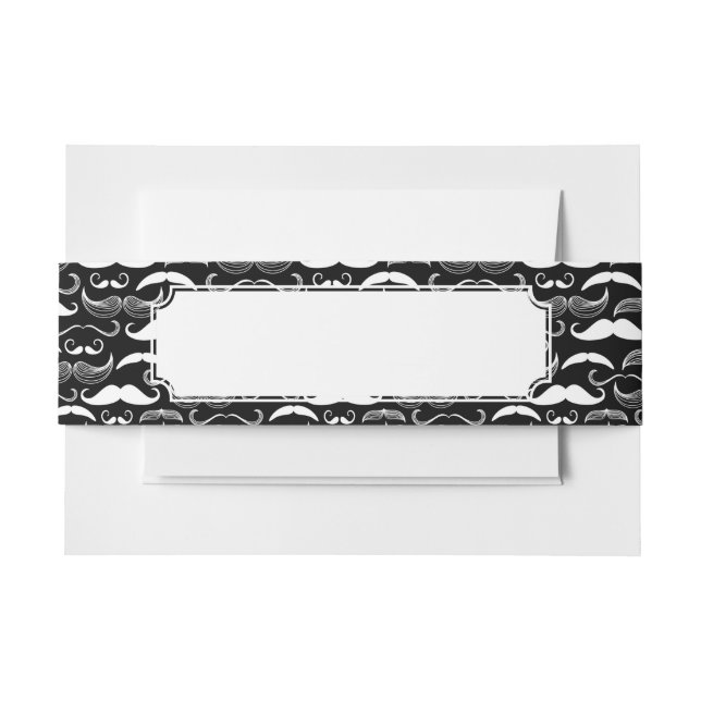 Ein Verein der Herren. Schnurrbartmuster Einladungsbanderole (Vorderseite Beispiel)