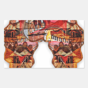 Ein vernetzter Kontinent: Die Dualität Afrikas Rechteckiger Aufkleber