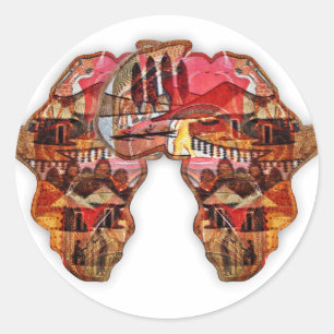 Ein vernetzter Kontinent: Die Dualität Afrikas Runder Aufkleber