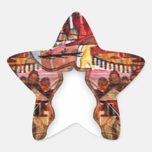 Ein vernetzter Kontinent: Die Dualität Afrikas Stern-Aufkleber