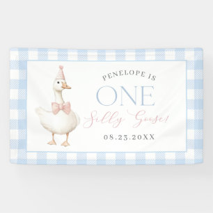 Ein verrücktes Gänsemädchen 1. Geburtstag Banner